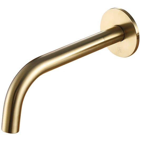 JTP Vos Bath and Basin Spout 200mm Long - Brushed brass - Envy Bathrooms Ltd