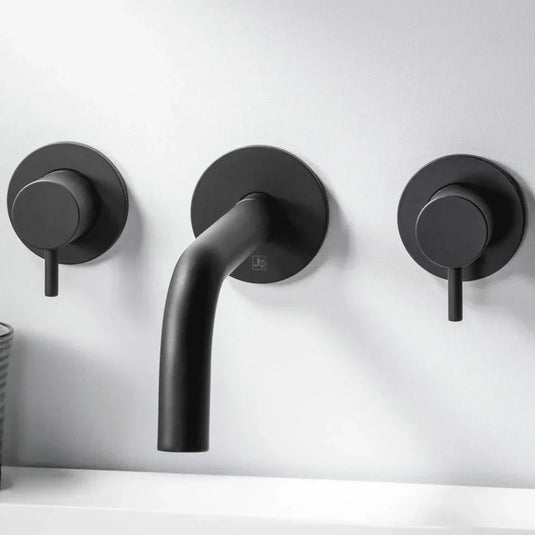JTP Vos Bath and Basin Spout 200mm Long - Matt Black - Envy Bathrooms Ltd