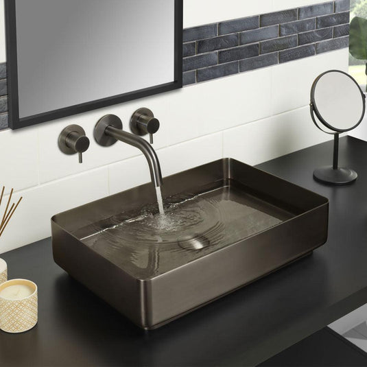 JTP Vos Bath and Basin Spout 250mm Long - Brushed Black - Envy Bathrooms Ltd