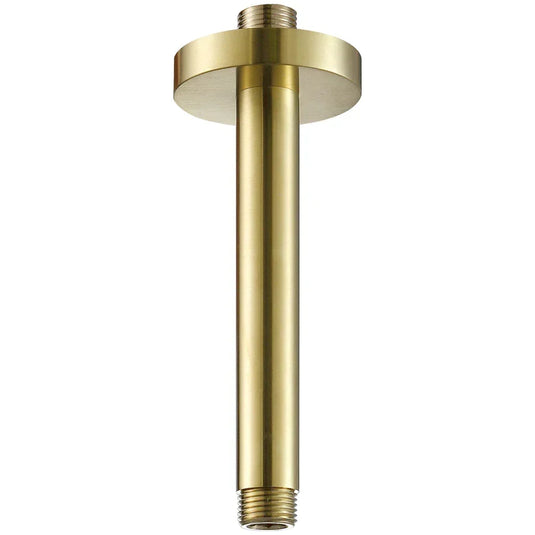 JTP Vos Ceiling Mounted Shower Arm 150mm - Brushed Brass - Envy Bathrooms Ltd
