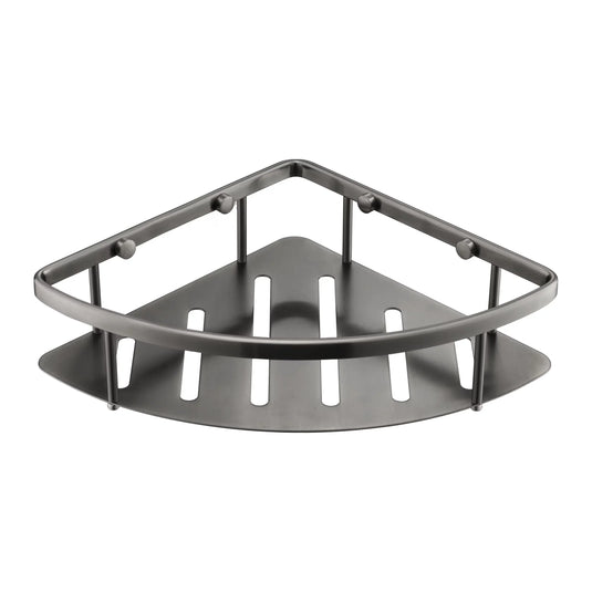 JTP Vos Corner Basket - Brushed Black - 272012BBL - Envy Bathrooms Ltd