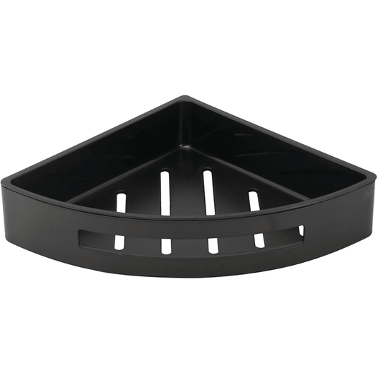 JTP Vos Corner Basket With Shelf - Matt Black - 282014MB - Envy Bathrooms Ltd