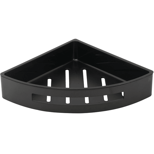 JTP Vos Corner Basket With Shelf - Matt Black - 282014MB - Envy Bathrooms Ltd