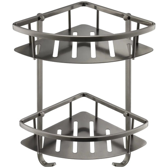 JTP Vos Corner Twin Basket - Brushed Black - 272010BBL - Envy Bathrooms Ltd
