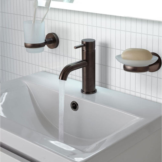 JTP Vos Deck Mounted Single Lever Basin Mixer Tap - Brushed Black - Envy Bathrooms Ltd