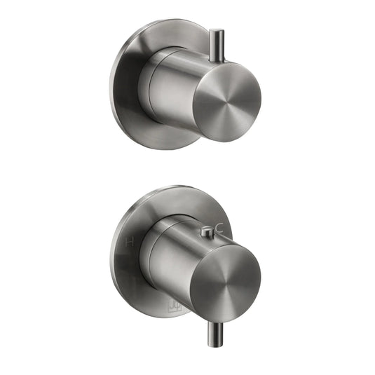 JTP Vos Modular Thermostatic Concealed 2 Outlet Shower Valve -Brushed Black - 27771BBL - Envy Bathrooms Ltd