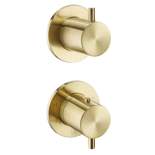 JTP Vos Modular Thermostatic Concealed 2 Outlet Shower Valve - Brushed Brass - 23771BBR - Envy Bathrooms Ltd