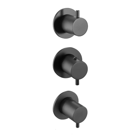 JTP Vos Modular Thermostatic Concealed 2 Outlet Shower Valve - Matt Black - 28790MB - Envy Bathrooms Ltd