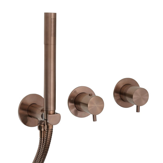 JTP Vos Modular Thermostatic Concealed 2 Outlet Shower Valve with Handset - Brushed Bronze - 21368BRZ - Envy Bathrooms Ltd