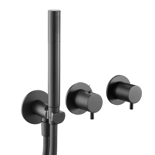 JTP Vos Modular Thermostatic Concealed 2 Outlet Shower Valve with Handset - Matt Black - 28368MB - Envy Bathrooms Ltd