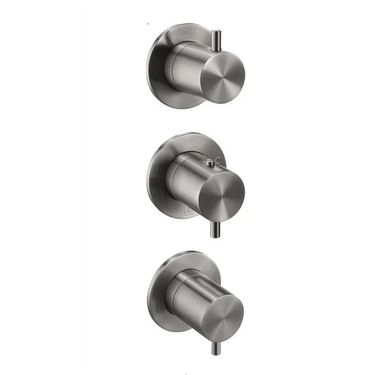 JTP Vos Modular Thermostatic Concealed 3 Outlet Shower Valve - Brushed Black - 27791BBL - Envy Bathrooms Ltd