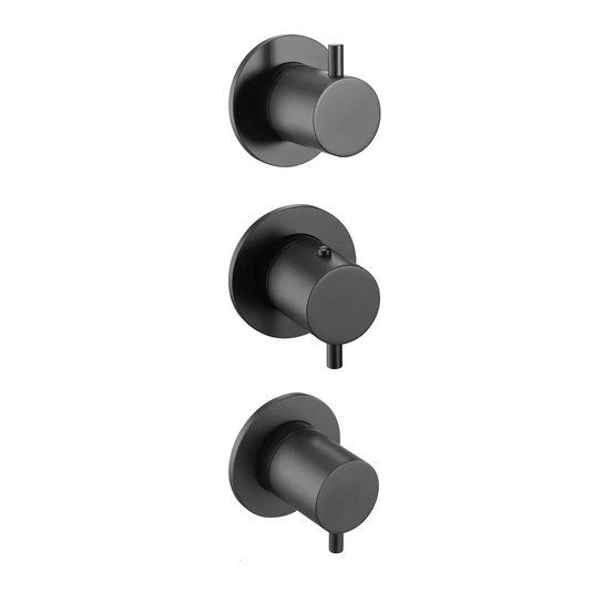 JTP Vos Modular Thermostatic Concealed 3 Outlet Shower Valve - Matt Black - 28791MB - Envy Bathrooms Ltd