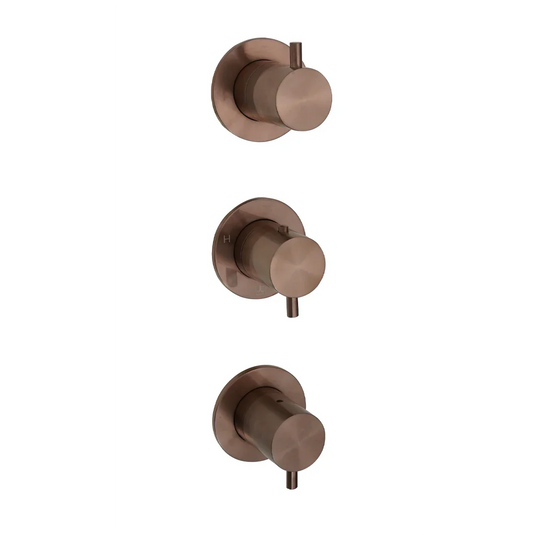 JTP Vos Modular Thermostatic Concealed 2 Outlet Shower Valve - Brushed Bronze - 21790BRZ - Envy Bathrooms Ltd