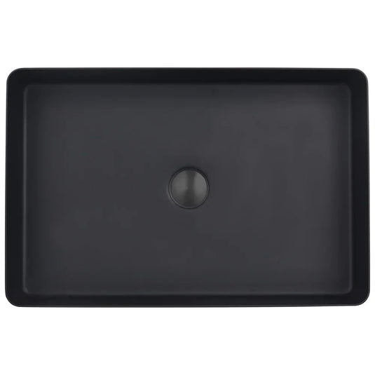 JTP Vos Rectangular Sit-On Countertop Basin 520mm Wide - Matt Black - Envy Bathrooms Ltd