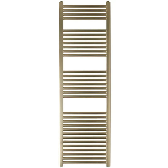 JTP Vos Straight Heated Towel Rail 1600mm H x 500mm W - Brushed Brass - Envy Bathrooms Ltd