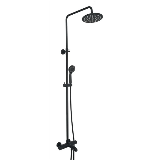 JTP Vos Thermostatic 3 Oulet Bar Valve, Adjustable Riser & Multifunction Shower Handle - Matt Black - 28101MB - Envy Bathrooms Ltd