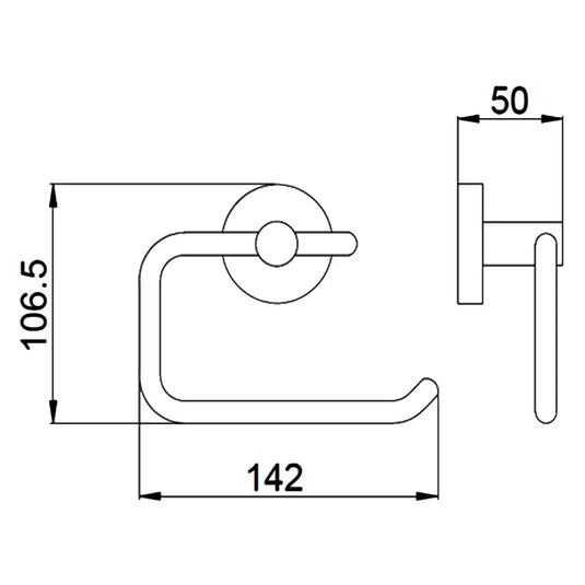 JTP Vos Toilet Roll Holder - Brushed Brass - 23151BBR - Envy Bathrooms Ltd