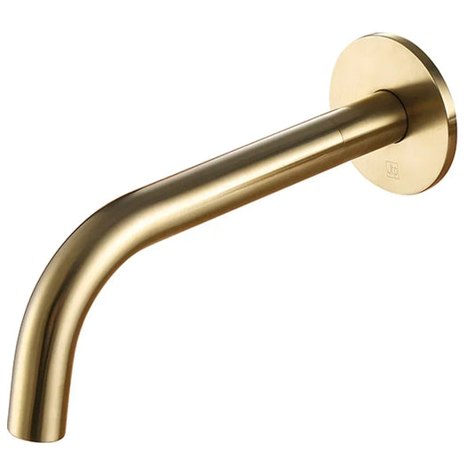 JTP Vos Wall Mounted Bath/Basin Spout - Brushed Brass - Envy Bathrooms Ltd