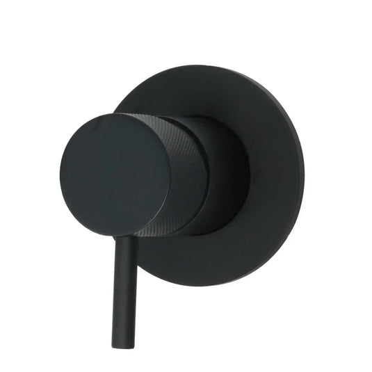 JTP Vos Wall Mounted Single Lever Designer Handle Basin Mixer Tap with Slim Spout 200mm - Matt Black - Envy Bathrooms Ltd
