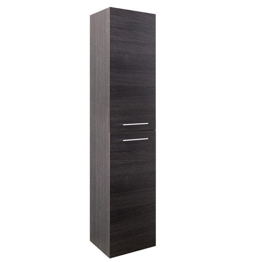 JTP Wall Hung 2-Door Tall Storage Unit 350mm Wide - Black - Envy Bathrooms Ltd
