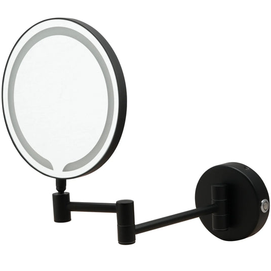 JTP Zoom Cosmetic Mirror - Matt Black - ZM8MB - Envy Bathrooms Ltd