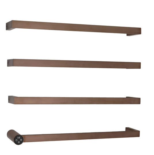 JTP Zyon 486mm Electric Towel Radiator - Brushed Bronze - ZY600EBRZ - Envy Bathrooms Ltd