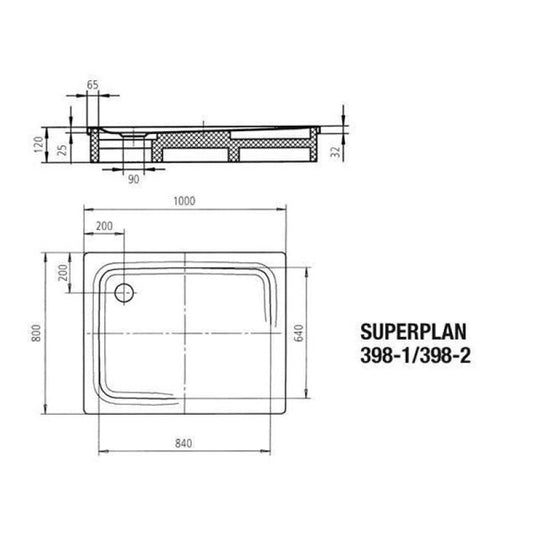 Kaldewei Ambiente Superplan 1000x800mm Shower Tray | 447200010001