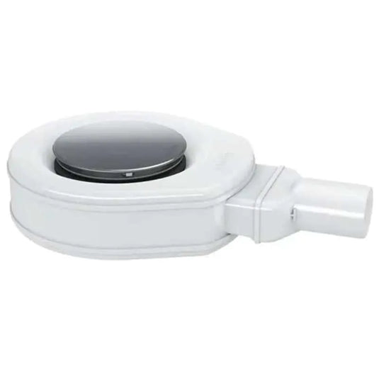Kaldewei KA90 Flat Low-Level Horizontal Shower Waste White/Chrome | 687772540999