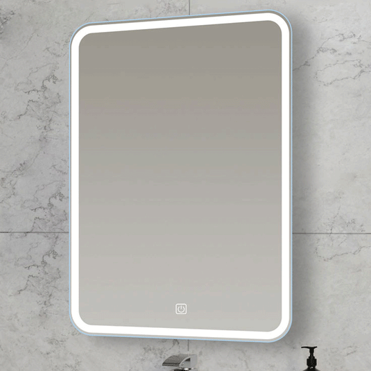 Kartell Alder LED Bathroom Mirror 700mm H x 500mm W - Illuminated - Chrome - Envy Bathrooms Ltd