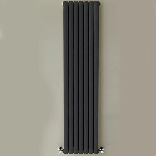 Kartell Aspen Single Designer Vertical Radiator 1800mm H x 430mm W - Anthracite - Envy Bathrooms Ltd