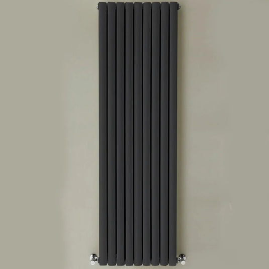 Kartell Aspen Single Designer Vertical Radiator 1800mm H x 550mm W - Anthracite - Envy Bathrooms Ltd