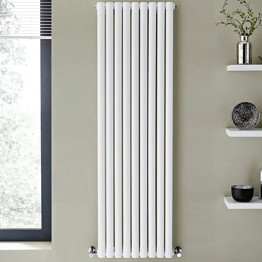 Kartell Aspen Single Designer Vertical Radiator 1800mm H x 550mm W - White - Envy Bathrooms Ltd
