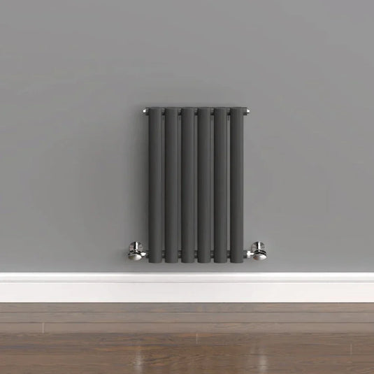 Kartell Aspen Single Designer Vertical Radiator 600mm H x 380mm W - Anthracite - Envy Bathrooms Ltd
