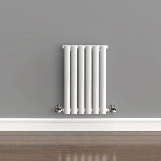 Kartell Aspen Single Designer Vertical Radiator 600mm H x 380mm W - White - Envy Bathrooms Ltd