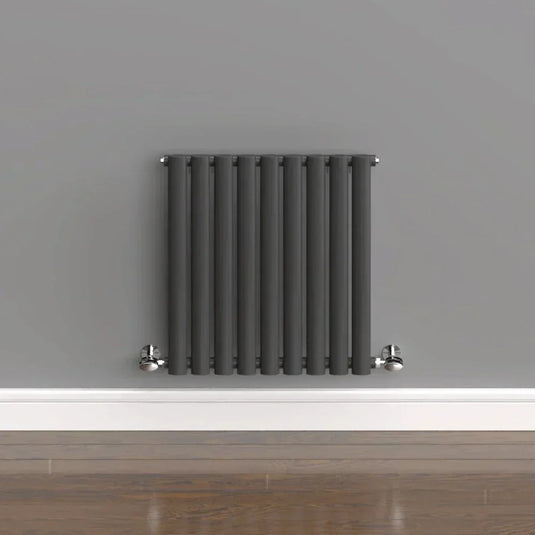 Kartell Aspen Single Designer Vertical Radiator 600mm H x 550mm W - Anthracite - Envy Bathrooms Ltd