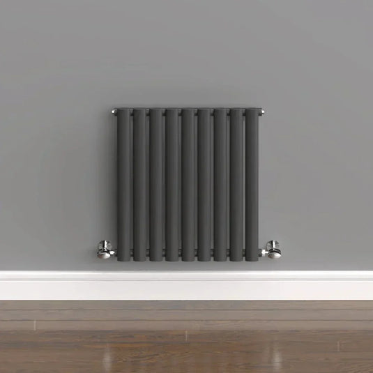 Kartell Aspen Single Designer Vertical Radiator 600mm H x 550mm W - Anthracite - Envy Bathrooms Ltd