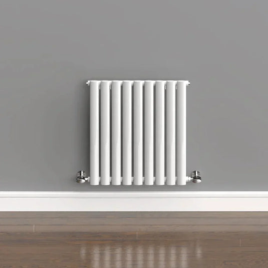 Kartell Aspen Single Designer Vertical Radiator 600mm H x 550mm W - White - Envy Bathrooms Ltd