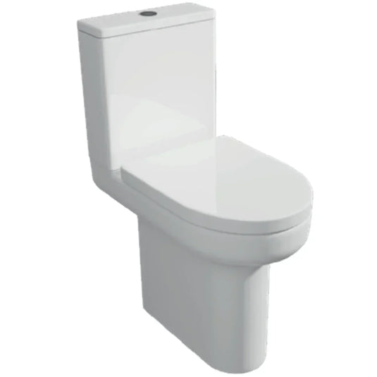 Kartell Bijoux Comfort Height Close Coupled Toilet with Push Button Cistern - Soft Close Seat - Envy Bathrooms Ltd