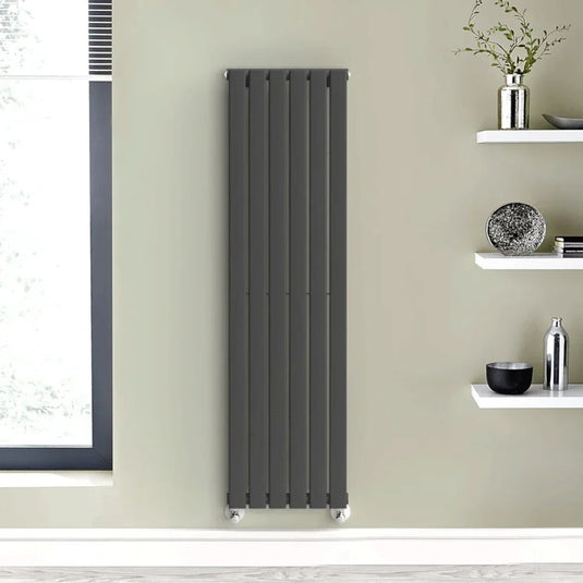Kartell Boston Designer Radiator 1600mm H x 410mm W - Anthracite - Envy Bathrooms Ltd