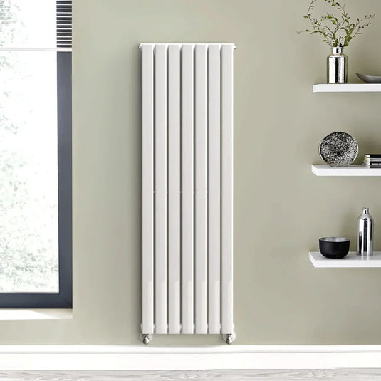 Kartell Boston Designer Radiator 1600mm H x 480mm W - White - Envy Bathrooms Ltd