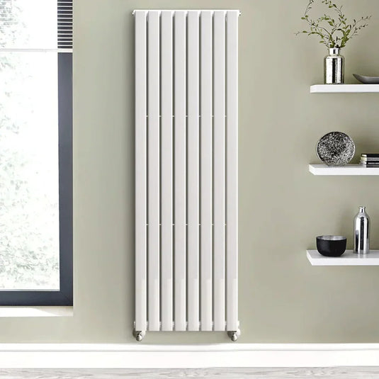 Kartell Boston Designer Radiator 1800mm H x 550mm W - White - Envy Bathrooms Ltd