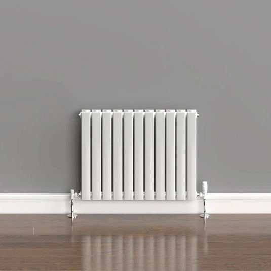 Kartell Boston Double Designer Horizontal Radiator 600mm H x 770mm W - White - Envy Bathrooms Ltd