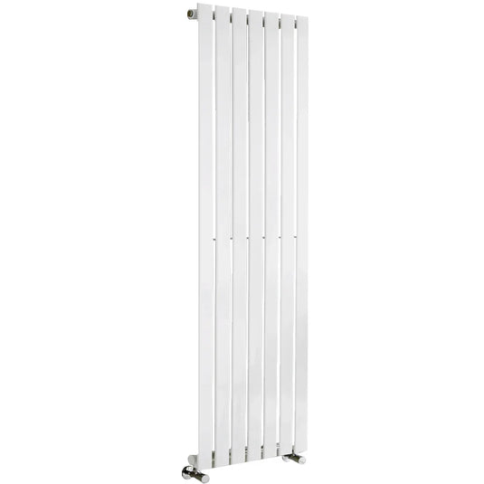 Kartell Boston Double Vertical Designer Radiator 1800mm H x 480mm W - Matt White - Envy Bathrooms Ltd