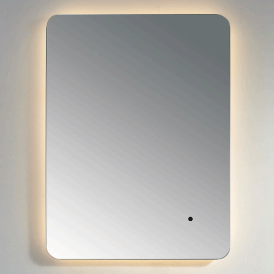 Kartell Calcot Rectangular Bathroom Mirror 700mm H x 500mm W - Illuminated - Chrome - Envy Bathrooms Ltd