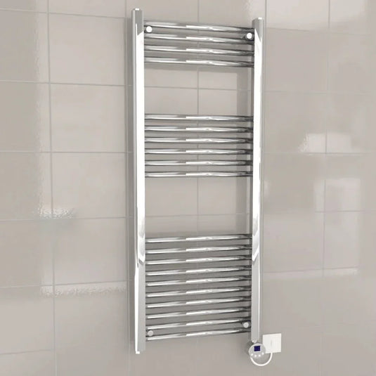 Kartell K-Rad Thermostatic Electric Straight Heated Towel Rail 1200mm H x 500mm W - Chrome - Envy Bathrooms Ltd