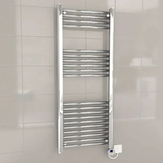 Kartell K-Rad Thermostatic Electric Straight Heated Towel Rail 1200mm H x 500mm W - Chrome - Envy Bathrooms Ltd