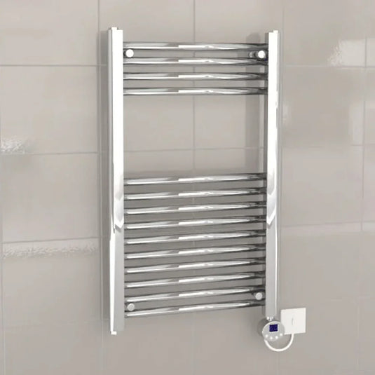 Kartell K-Rad Thermostatic Electric Straight Heated Towel Rail 800mm H x 500mm W - Chrome - Envy Bathrooms Ltd