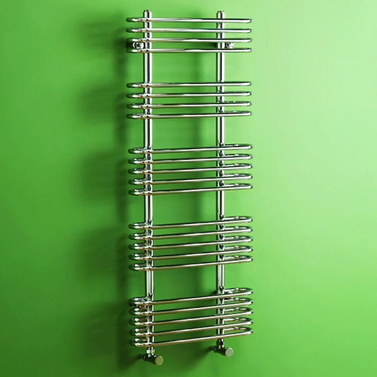 Kartell Oakland Designer Heated Towel Rail 1180mm H x 500mm W - Chrome - Envy Bathrooms Ltd
