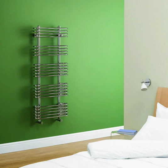 Kartell Oakland Designer Heated Towel Rail 1180mm H x 500mm W - Chrome - Envy Bathrooms Ltd