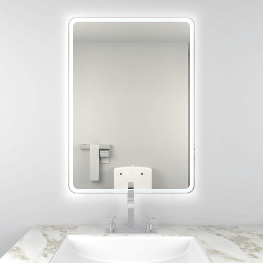 Kartell Optima LED Bathroom Mirror with Bluetooth Speaker 700mm H x 500mm W - Illuminated - Chrome - Envy Bathrooms Ltd